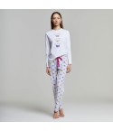 Pigiama cotone lungo donna farfalle Pompea