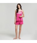 Pigiamino estivo donna cotone corto magenta Pompea Beth