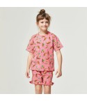 Pigiama bimba corto stampa tropicale Pompea Spinoza