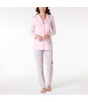 Pigiama donna aperto Lovable L0D6N cotone rosa