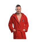 Accappatoio ufficiale Milan in spugna con cappuccio 100% cotone