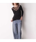 Maglia donna scollo a v pizzo Cotonella ADD10