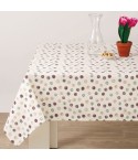 Tovaglia Vingi Armonia fantasia Pois crema