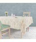 Copri tavolo tovaglia arredo jacquard Preziosa Ascot A panna