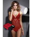 Body intimo sexy push up con ferretto Admas 43042 pizzo rosso 