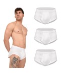 Slip uomo maxi Bluintimo a coste con apertura cotone 3 pz