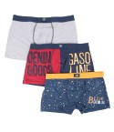Boxer uomo moda Gasoline tris a fantasia U5138FT