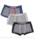 Boxer moda da uomo Lotto 1210 in cotone elasticizzato 3 pezzi 