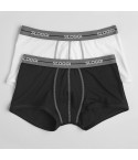 Boxer uomo sloggi short hipster bi pack bianco / nero 2 pezzi 