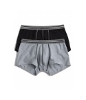 Boxer uomo sloggi short hipster bi pack grigio / nero 2 pezzi 