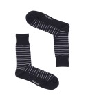 Calze da uomo corte moda rigate Pierre Cardin 3094 in cotone filo di scozia nero 
