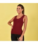 Canotta donna spalla larga in morbida microfibra elasticizzata