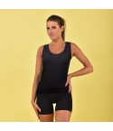 Canotta donna sportiva Jadea Fitness 212685 traspirante nero / fuxia