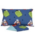 Completo letto singolo federa + sotto con angoli + lenzuolo Avengers fumetto Ufficiale