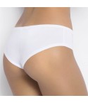 Slip donna culotte Sièlei 1559 senza cuciture microfibra retro bianco modella