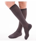 Calze moda lunghe Enrico Coveri summer in cotone elasticizzato antracite 