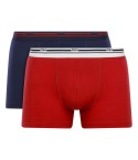 Boxer Dim D06XP cotone elasticizzato rosso+blu 2 pz