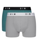 Boxer Dim D0ARL cotone elasticizzato grigio+verde 2 pz