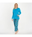 Pigiama Donna floreale 100% Cotone Nazareno Gabrielli D3036