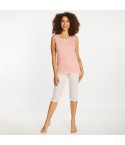Pigiama donna estivo 100% cotone canotta e pantalone capri Nazareno Gabrielli D3058