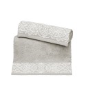 Vingi set asciugamani viso + ospite Damasco grigio