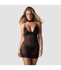 Chemise sexy minimal con ferretto, perizoma e choker Donarella Obsessive