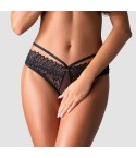 Slip sexy cavallo aperto con pizzo e laccetti Obsessive Donarella