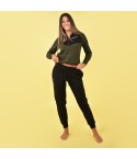 Tuta donna felpata invernale militare nero 22408 Superga