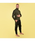 Tuta uomo felpa mezza zip Kappa militare nero KMW22162