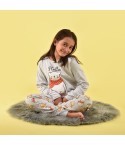 Pigiama bambina invernale orsacchiotto 56206 grigio Admas caldo cotone