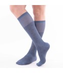 Calze moda uomo lunghe Enrico Coveri premium in cotone elasticizzato avio 