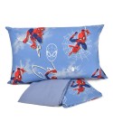Completo letto lenzuola sopra + sotto + federa Spider-man Marvel cotone