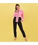 Tuta completo pigiama micropolar donna Superga con zip 22433 rosa