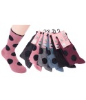 Calze moda donna Enrico Coveri avril 2ass caldo cotone pois 6 paia