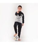 Pigiama tuta bambino Juventus mezza zip cotone felpato B2JU15117 grigio melange