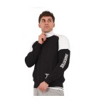 Felpa leggera aperta Ufficiale JUVENTUS 100% cotone bianco nera