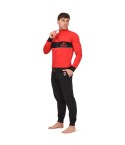 Tuta uomo Milan in cotone leggero rosso nero F10 2025
