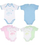 Body neonato Ellepi a fantasia manica corta