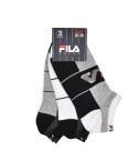 Fantasmini Fila F8838 bambino nero grigio bianco cotone 3 paia