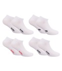 Minicalze unisex uomo donna Lotto Toni in cotone elasticizzato bianche 4 paia 
