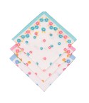 Set di 6 fazzoletti donna da naso fantasia floreale in 100% cotone 