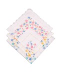 Set di 6 fazzoletti da naso donna in 100% cotone fantasia floreale 
