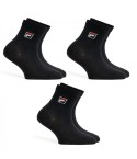Calze corte bambino Fila F1042 nere cotone 3 paia