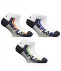 Fantasmini Fila F1316D bambino bianchi righe colorate 3 pz.
