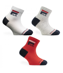 Calze corte Fila F1396D bambino multicolor cotone 3 paia