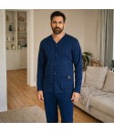 Pigiama uomo maglia aperta Nazareno Gabrielli U7013