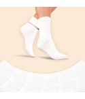 Calze donna corte morbide calde soft 3022 con risvolto 6 paia bianche