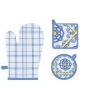 Set 1 guantone + 2 presine da cucina Preziosa Calisè S05-L