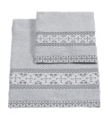 Vingi set asciugamani viso + ospite cotone Grace grigio