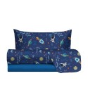 Completo letto tema spazio 100% cotone Hermet jolly space